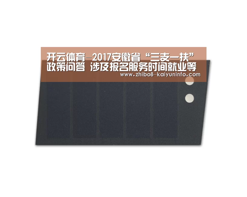 开云体育-2017安徽省“三支一扶”政策问答 涉及报名服务时间就业等(图1) 开云官网